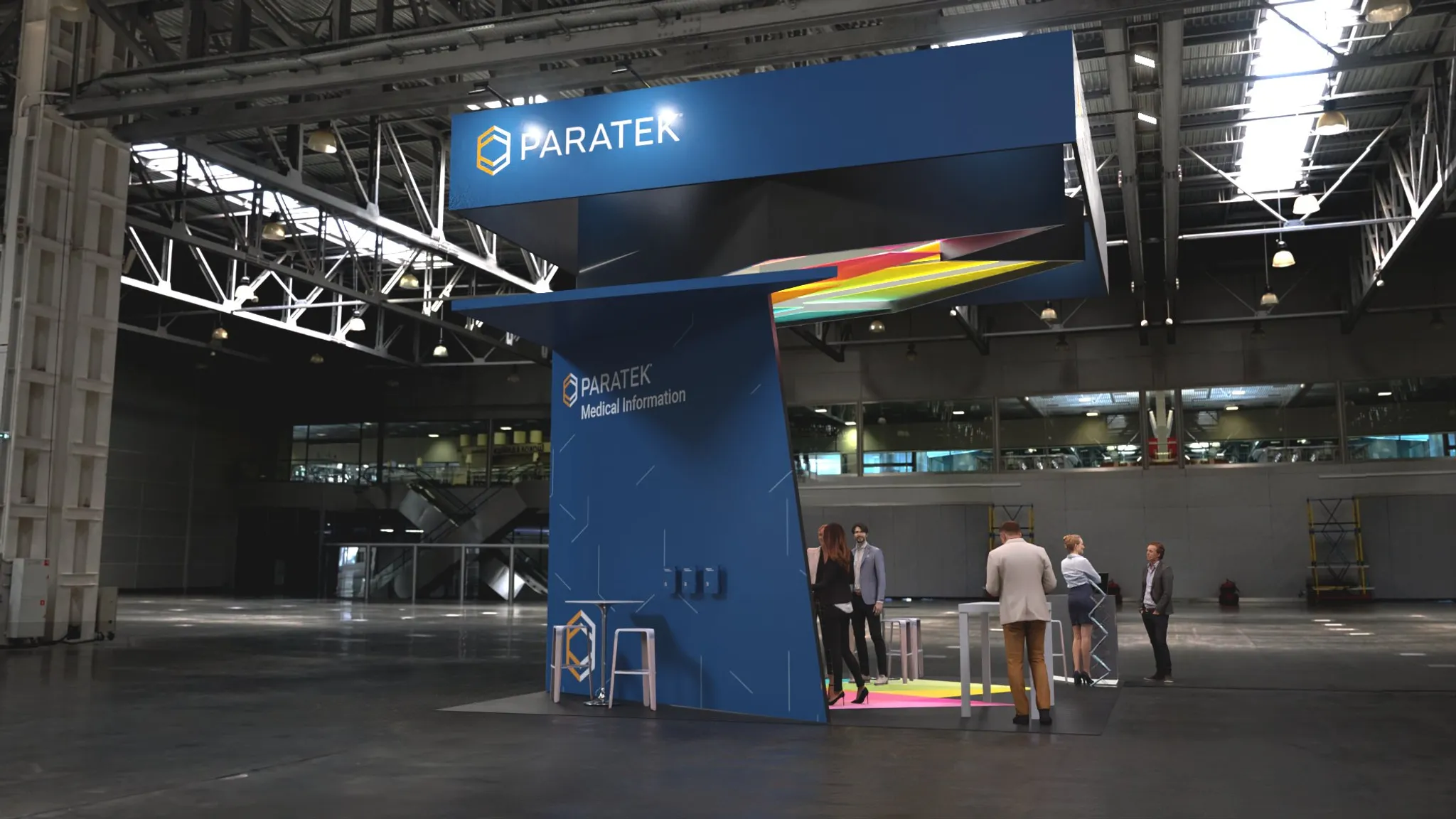 20x20 Island booth design by Reaction Space